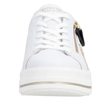 Load image into Gallery viewer, REMONTE - D1C01-85- LACE UP TRAINER - White/Gold/Animal Print