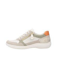 Load image into Gallery viewer, REMONTE - D1E06-80 - ZIP/LACE SHOE - Off-White/Green multi