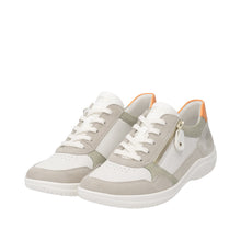 Load image into Gallery viewer, REMONTE - D1E06-80 - ZIP/LACE SHOE - Off-White/Green multi