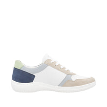 Load image into Gallery viewer, REMONTE - D1E06-81 - ZIP/LACE SHOE - Off-White/Blue multi