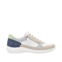 Load image into Gallery viewer, REMONTE - D1E06-81 - ZIP/LACE SHOE - Off-White/Blue multi