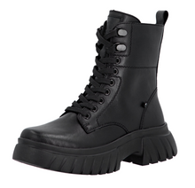 Load image into Gallery viewer, RIEKER - W1870-02 - LACE UP/ZIP BOOT - BLACK