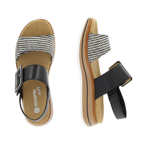 REMONTE - D1J53-02 - SANDAL  - Black/Cream