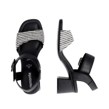 Load image into Gallery viewer, REMONTE - D1K51-03 - HEELED SANDAL - Black/Cream