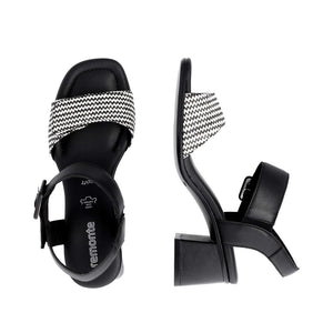 REMONTE - D1K51-03 - HEELED SANDAL - Black/Cream