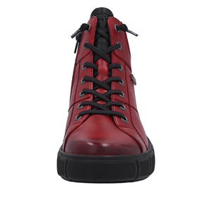 REMONTE - D1T76-35 - ZIP/LACE BOOT (Water Resistant)- Red/Black
