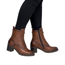 Load image into Gallery viewer, REMONTE - D2A80-24 - LACE/ZIP CALF BOOT - Brown (NEW IN)