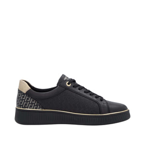 REMONTE - D2E00-03 - LACE UP/ZIP TRAINER - Black/Ginger/Gold