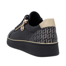 Load image into Gallery viewer, REMONTE - D2E00-03 - LACE UP/ZIP TRAINER - Black/Ginger/Gold