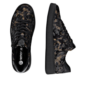 REMONTE - D2E02-03 - LACE UP/ZIP TRAINER SHOE - Black multi