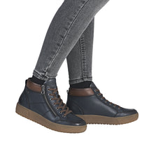 Load image into Gallery viewer, REMONTE - D2T70-14 - ZIP/LACE BOOT (Water Resistant) -  Navy Blue