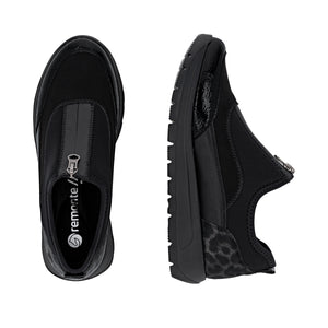 REMONTE - D2V01-04 - WEDGE ZIP SHOE - Black