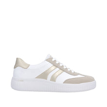 Load image into Gallery viewer, REMONTE - D3E00-80 - LACE UP/ZIP TRAINER - White/Beige/Pale Gold
