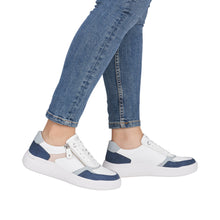 Load image into Gallery viewer, REMONTE - D3E05-80 - LACE UP/ZIP TRAINER - White/Blue/Rose