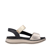Load image into Gallery viewer, REMONTE - D3J50-90 - SANDAL - Brown/Light Gold metallic/Black