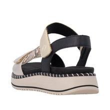 Load image into Gallery viewer, REMONTE - D3J50-90 - SANDAL - Brown/Light Gold metallic/Black