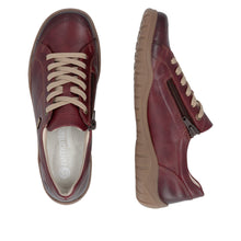 Load image into Gallery viewer, REMONTE - D3T00-35 - ZIP/LACE SHOE - Water Resistant - Wine (NEW IN)