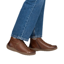 Load image into Gallery viewer, REMONTE - D3T70-24 - ZIP/LACE ANKLE BOOT - Water Resistant - Tan (NEW IN)