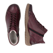 Load image into Gallery viewer, REMONTE - D3T70-35 - ZIP/LACE ANKLE BOOT - Water Resistant - Wine (NEW IN)