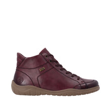 Load image into Gallery viewer, REMONTE - D3T70-35 - ZIP/LACE ANKLE BOOT - Water Resistant - Wine (NEW IN)
