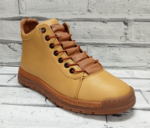 BRISTOL - ZIP/LACE BOOT - MUSTARD