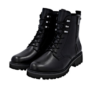 REMONTE - D8656-00 - LACE/ZIP BOOT (Water Resistant) - Black