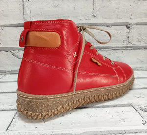 LYON - ZIP/LACE BOOT - RED