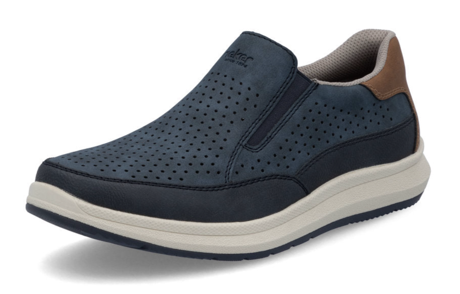RIEKER - 16952-14 - SLIP ON SUMMER SHOE - Blue Denim