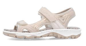 RIEKER - 68866-31 - WALKING SANDAL - Cream/Rose Gold