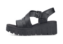 Load image into Gallery viewer, RIEKER - 68063-00 - WEDGE SANDAL - Black