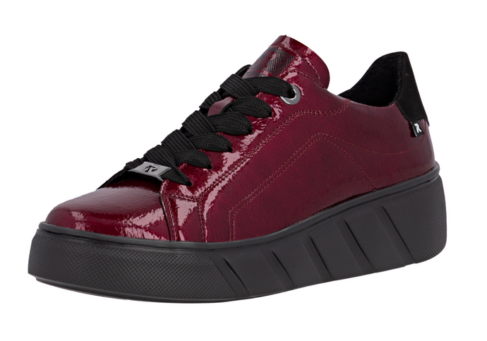 RIEKER - W2601-35 - LACE UP SNEAKER STYLE SHOE - Red