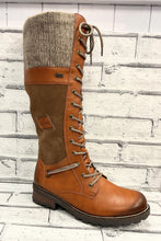 Load image into Gallery viewer, RIEKER - Z0442 - 24 - LACE UP/ZIP MID CALF ANKLE BOOT - Tan