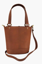 Load image into Gallery viewer, Boston - Grab handle BUCKET BAG - Brandy (RRP £75)