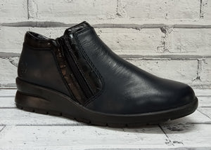 RIEKER - L4883-14 - ZIP ANKLE BOOT - Navy Blue