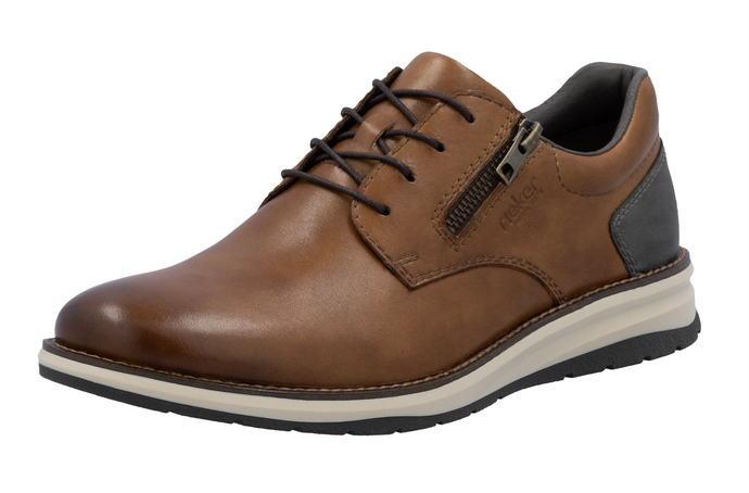 RIEKER - 14706-24 - LACE UP/ZIP SHOE - Tan