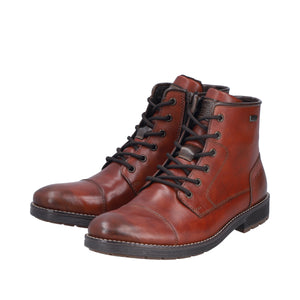 RIEKER - F4546-24 - LACE UP/ZIP BOOT (Water Resistant) - Tan