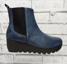 Load image into Gallery viewer, FLY London - VAZE177FLY - P145177004 - PULL ON WEDGE ANKLE BOOT - Navy Blue