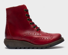 Load image into Gallery viewer, FLY London - SARL069FLY - P144069008 - LACE UP/ZIP ANKLE BOOT - Red