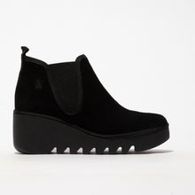 Load image into Gallery viewer, FLY London - BYNE349FLY - P501349019 - PULL ON WEDGE ANKLE BOOT - Black