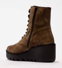 Load image into Gallery viewer, FLY London - BIRR534FLY - P501534009 - LACE/ZIP WEDGE ANKLE BOOT - Taupe
