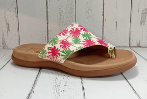 GABOR - 23.700.30 - LANZAROTE SLIP ON MULE - Fuchsia/Green Palms