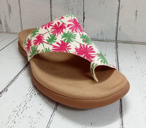 GABOR - 23.700.30 - LANZAROTE SLIP ON MULE - Fuchsia/Green Palms