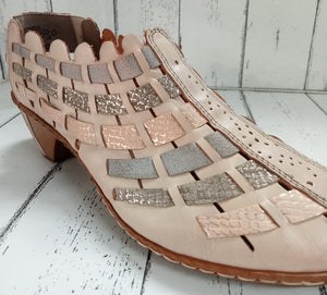 RIEKER - 46778-64 - SLIP ON SHOE/SANDAL - Clay/Rose/Silver Multi