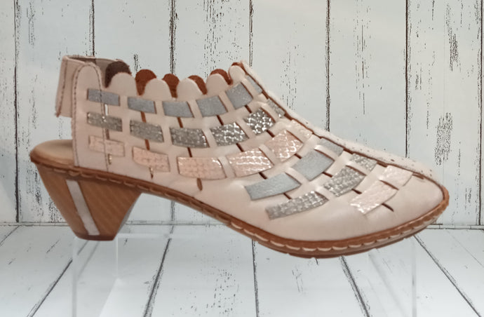 RIEKER - 46778-64 - SLIP ON SHOE/SANDAL - Clay/Rose/Silver Multi