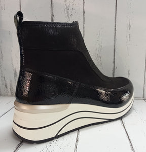 REMONTE - D0T71-01 - WEDGE ANKLE BOOT - Black Combi