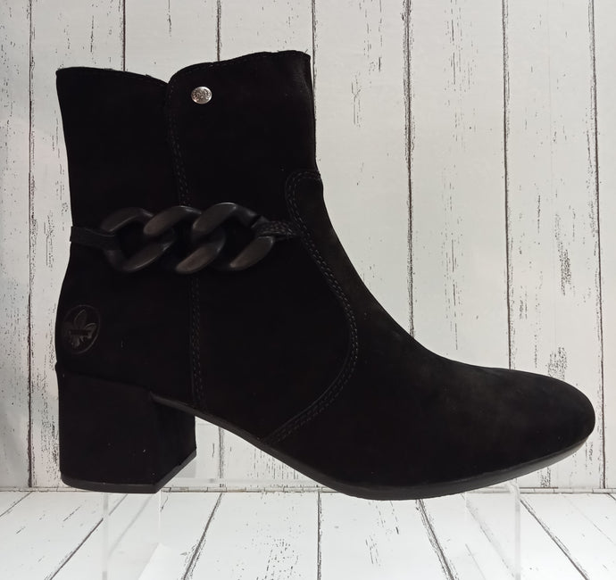 RIEKER - 70253-00 - HEELED ANKLE BOOT - Black