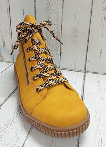 RIEKER - N0709-68 - ZIP/LACE BOOT - Yellow