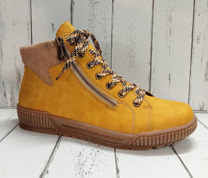 RIEKER - N0709-68 - ZIP/LACE BOOT - Yellow