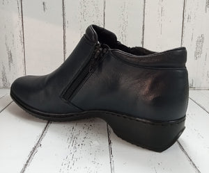 RIEKER - L3882-15 - ZIP ANKLE BOOT - Blue Leather