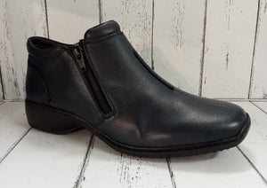 RIEKER - L3882-15 - ZIP ANKLE BOOT - Blue Leather